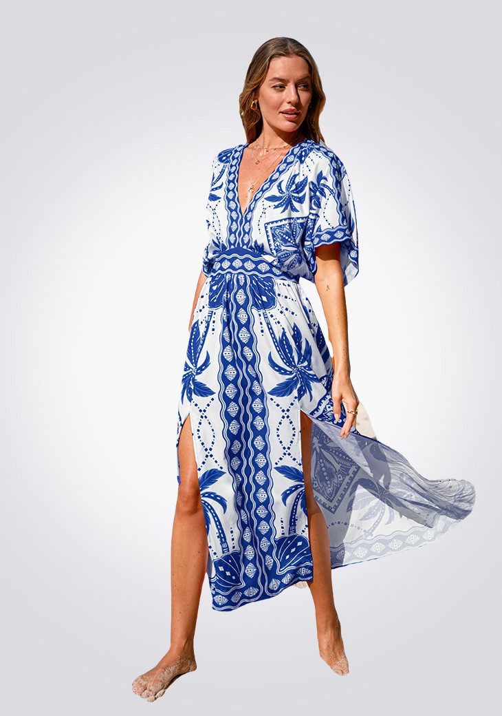 Cupshe Strandkleid Wüsten-Muse Ornamentales Maxikleid