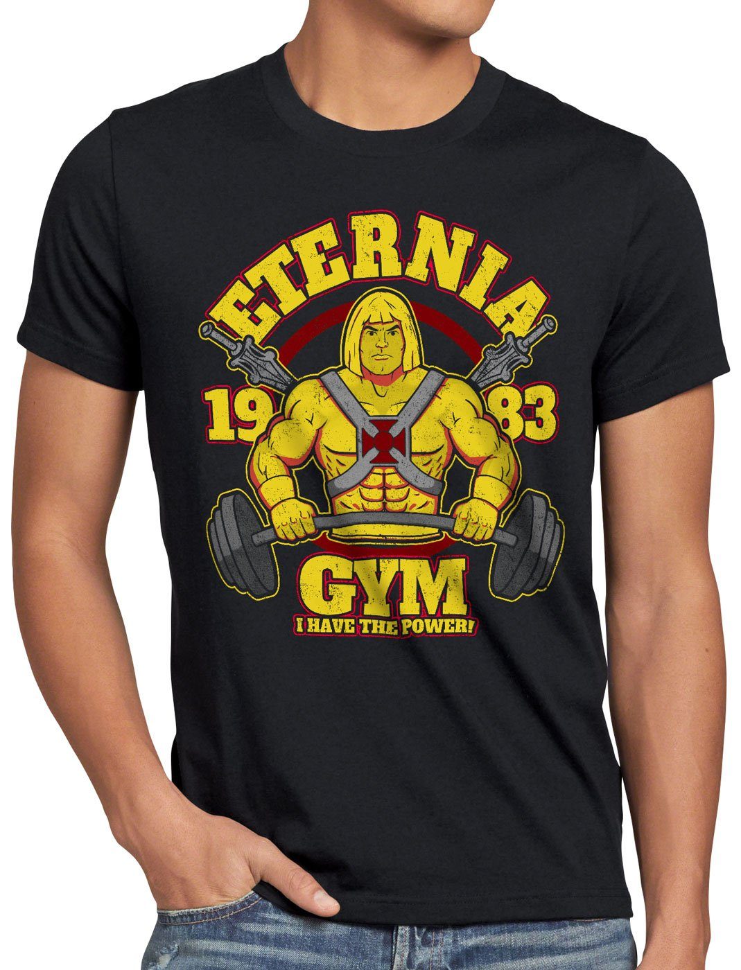 style3 Herren T-Shirt Print-Shirt Fitness he universe man studio crossfit Eternia