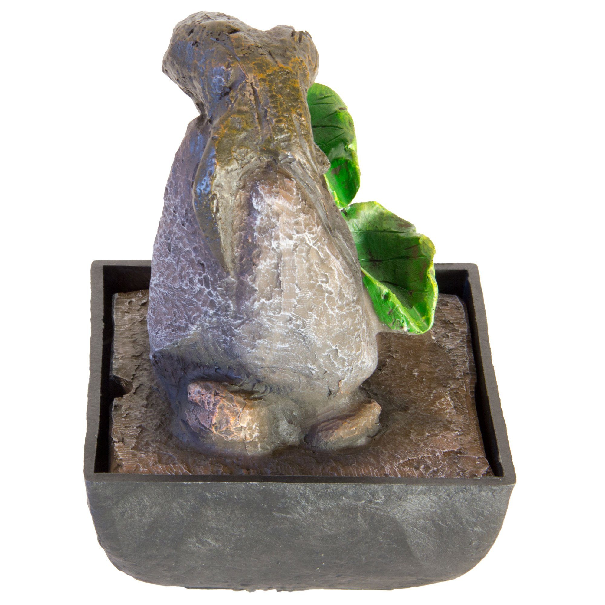 NATIV Haushalt Zimmerbrunnen Zimmerbrunnen Blätter, Wasserspiel mit Beleuchtung und Pumpe, 13,30 cm Breite, (inkl. Pumpe), Komplettset mit Pumpe – Bild 5 von 5