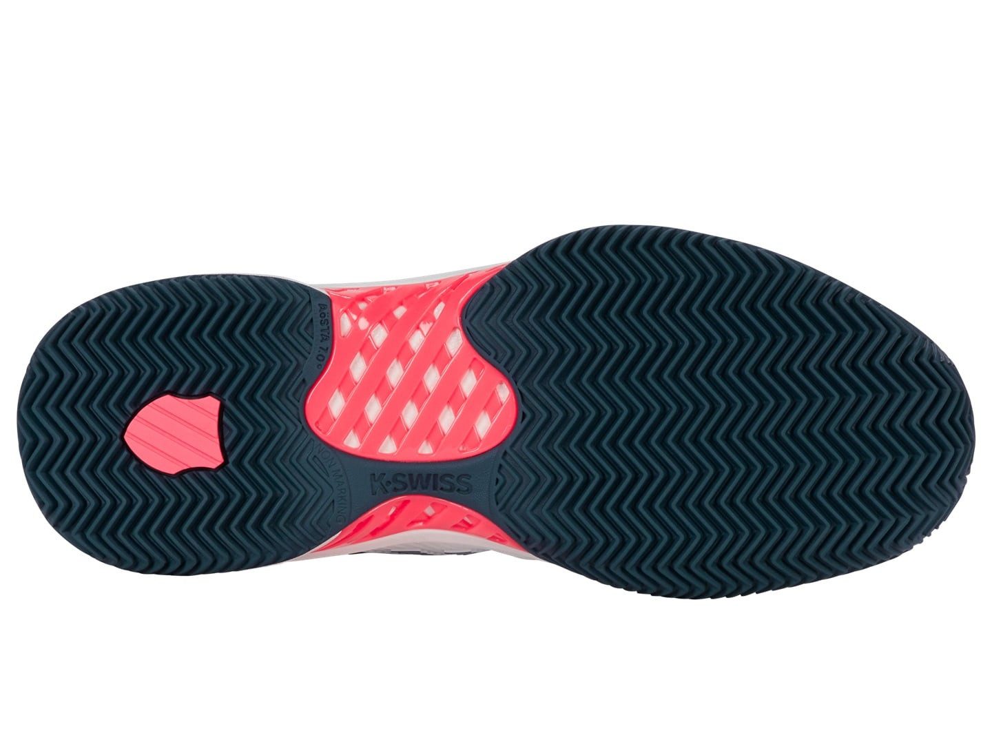 K-Swiss Performance Hypercourt Express 2 Clay/Sandplatz 2025 weiss/blaugrün/neonorange Tennisschuh
