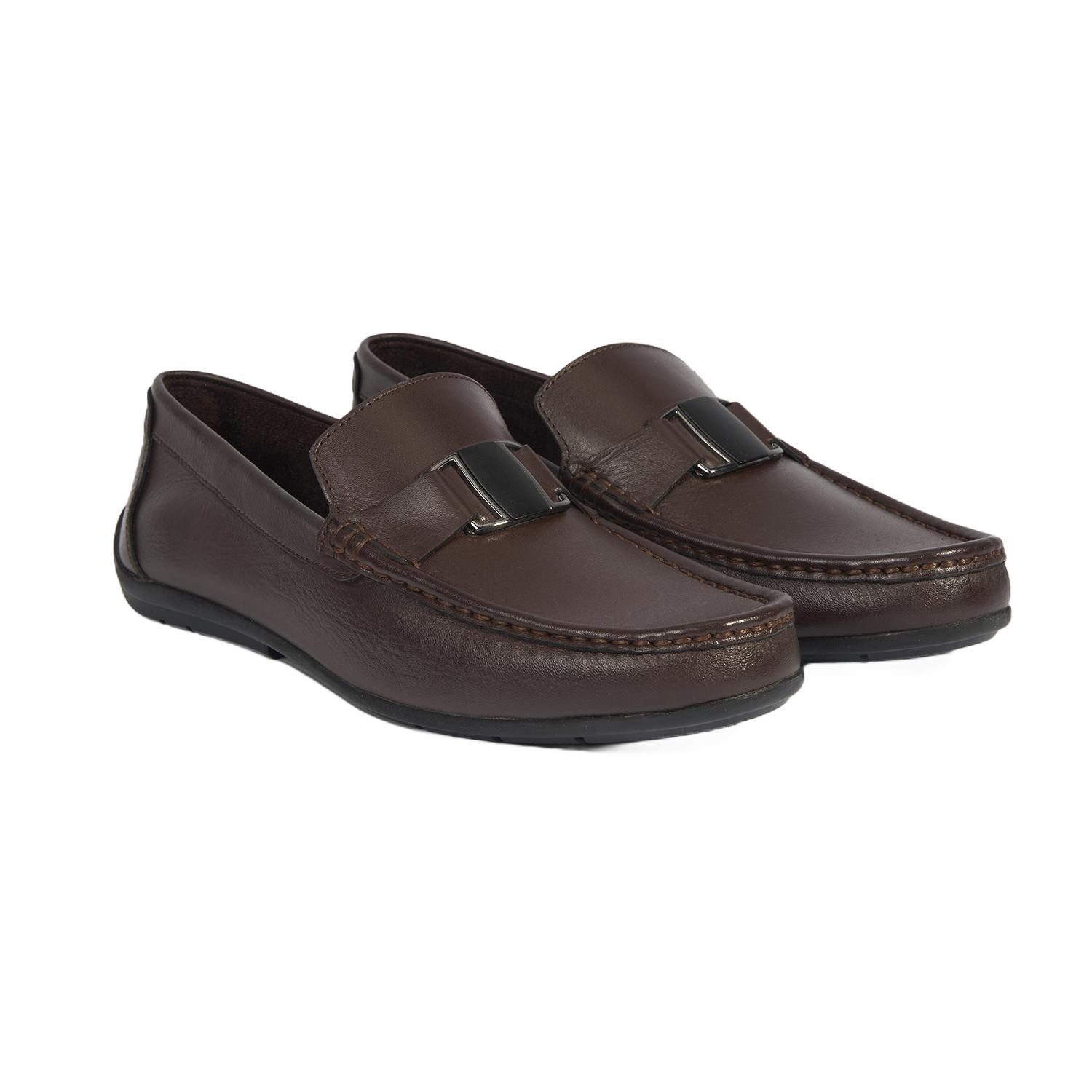 Desa Herren-Slipper – Obermaterial Leder, Textilfutter, flacher Absatz, oh Loafer