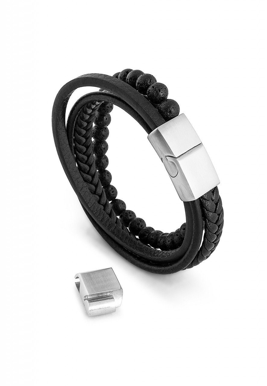 Akitsune Armband Bellum Armband Silber - Schwarz 17cm