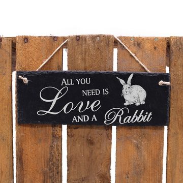 Dekolando Hängedekoration Kaninchen 22x8cm All you need is Love and a Rabbit