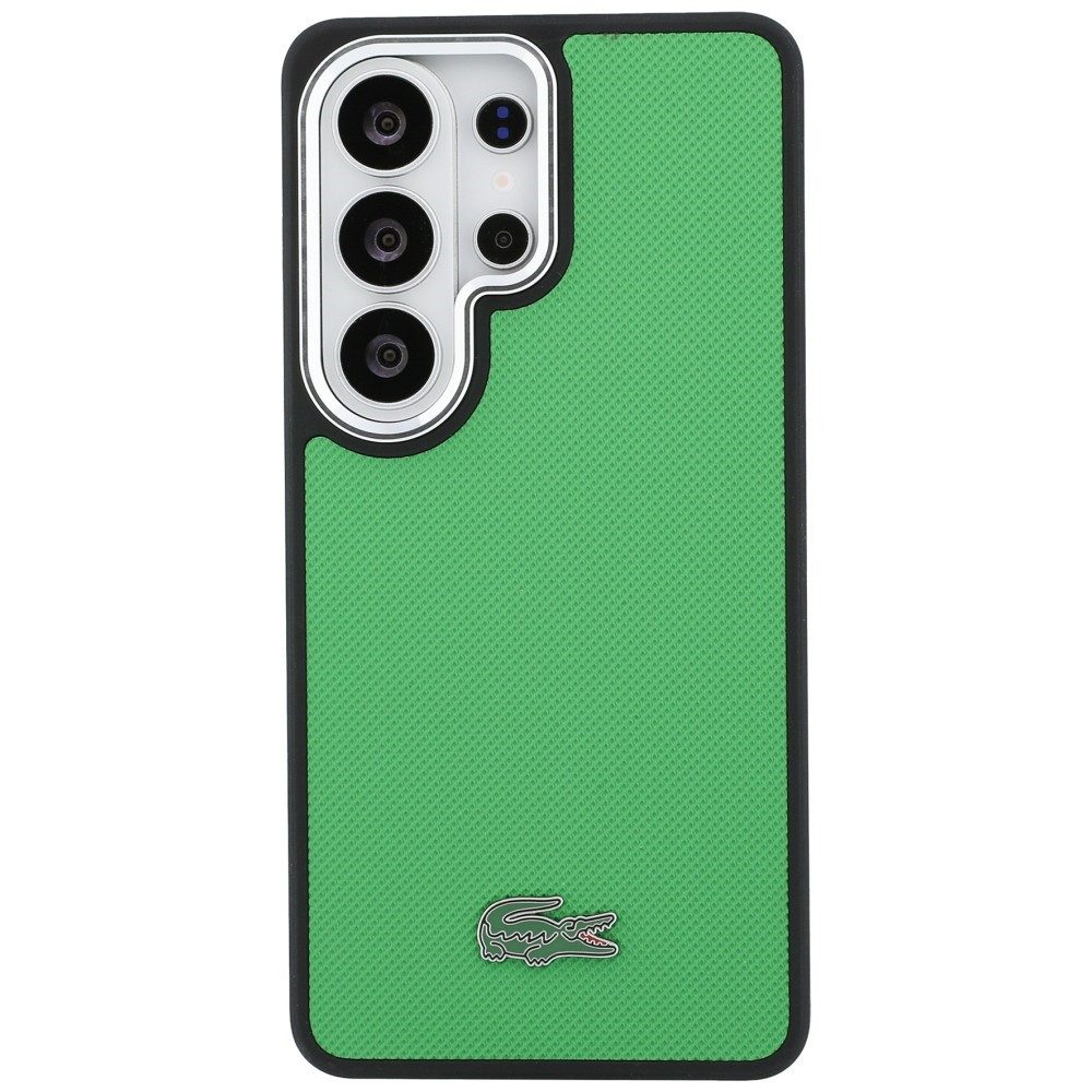 Lacoste Handyhülle Galaxy S26 Ultra Petit Pique grün MagSafe Logo Metall 6,9 Zoll, Kantenschutz