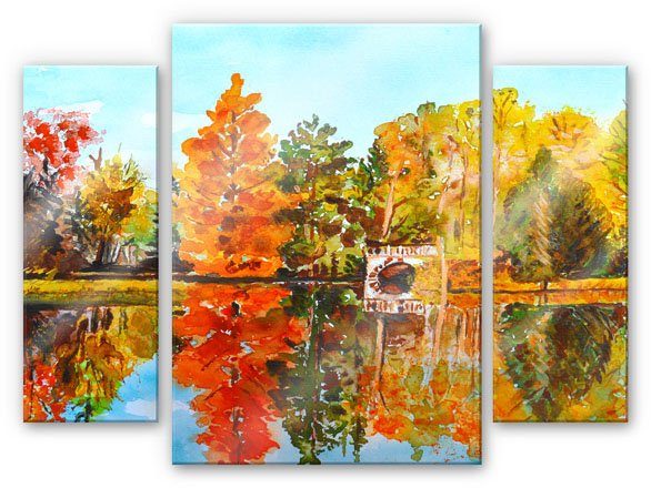 WallArt Mehrteilige Bilder »Bunter Sommer (3teilig)«, (Set, 3 Stück