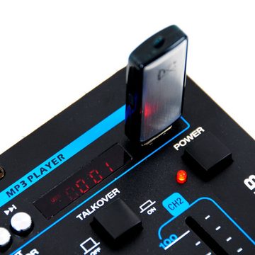 etc-shop Mischverstärker (DJ Mischpult Party Musikanlage Mixer USB/MP3 Crossfading)