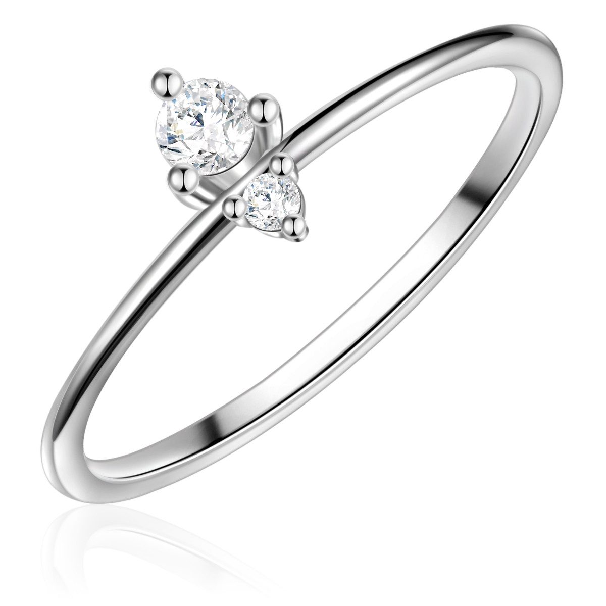 Glanzstücke München Solitärring GSM443 (1-tlg), aus Sterling Silber