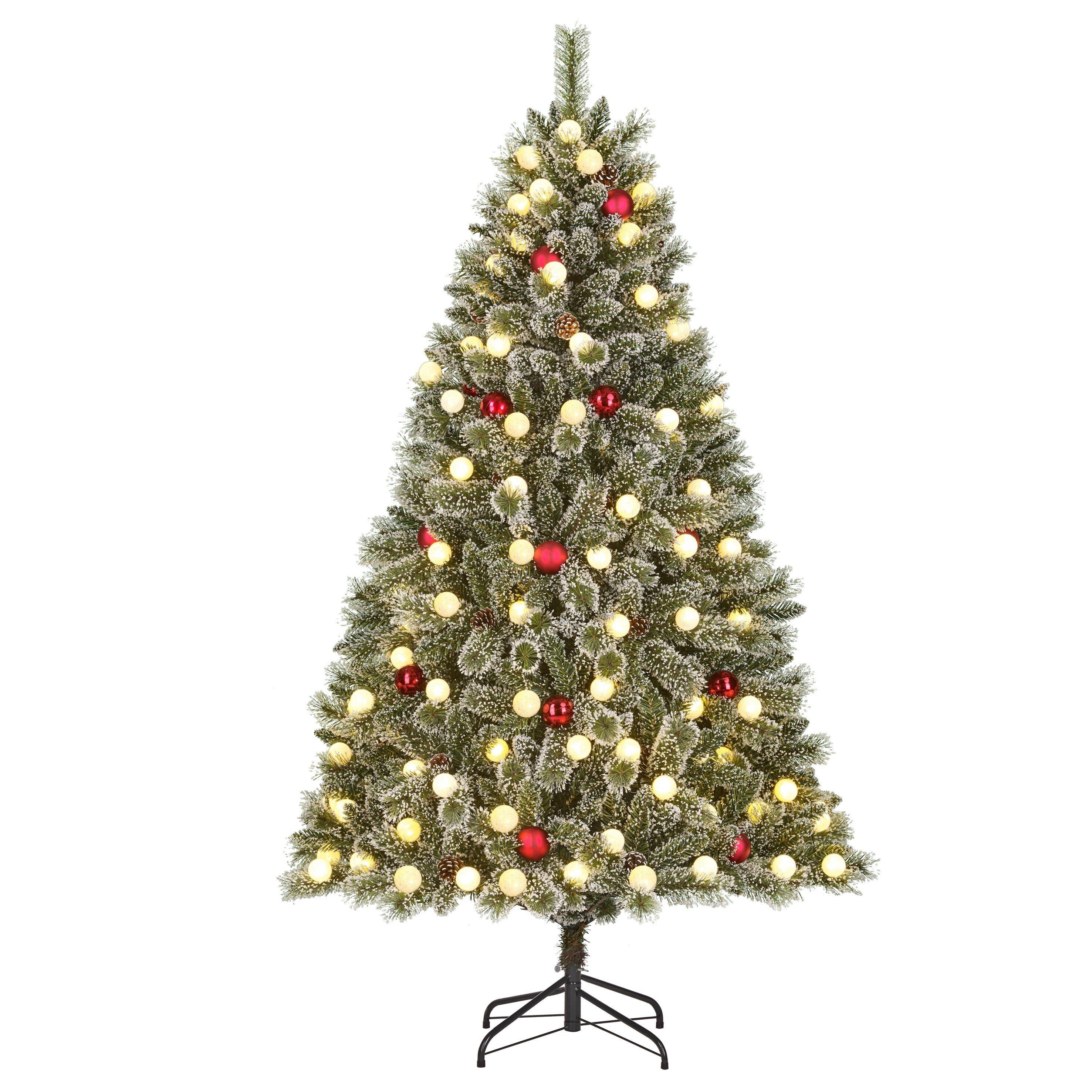 Black Box Trees Künstlicher Weihnachtsbaum Black Box Trees Kaprun Weihnachtsbaum gruen frosted rot 140L TIPS 790