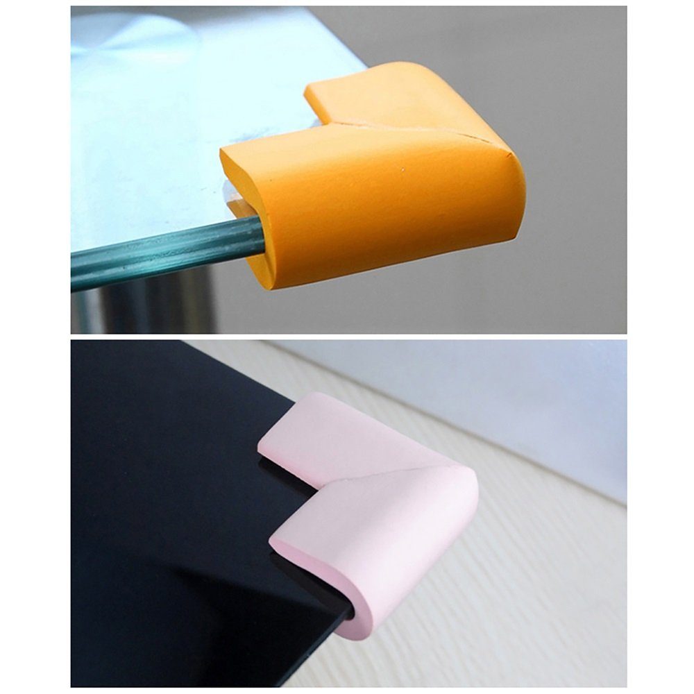 NBR Gummi Safe Pink U-Form Schreibtischkantenschutz, Rutaqian Schutzpolster Eckabdeckung Weiß
