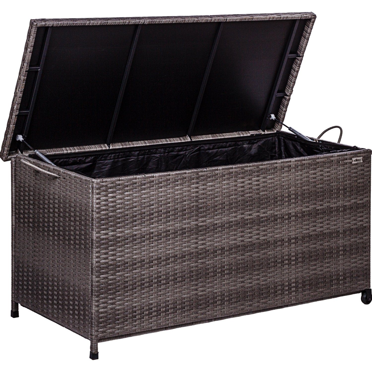 STILISTA Gartenbox Polyrattan Gartenbox Gartentruhe Aufbewahrungsbox