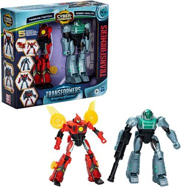 Hasbro Actionfigur Transformers EarthSpark, Cyber-Combiner, Terran Twitch und Robby Malto