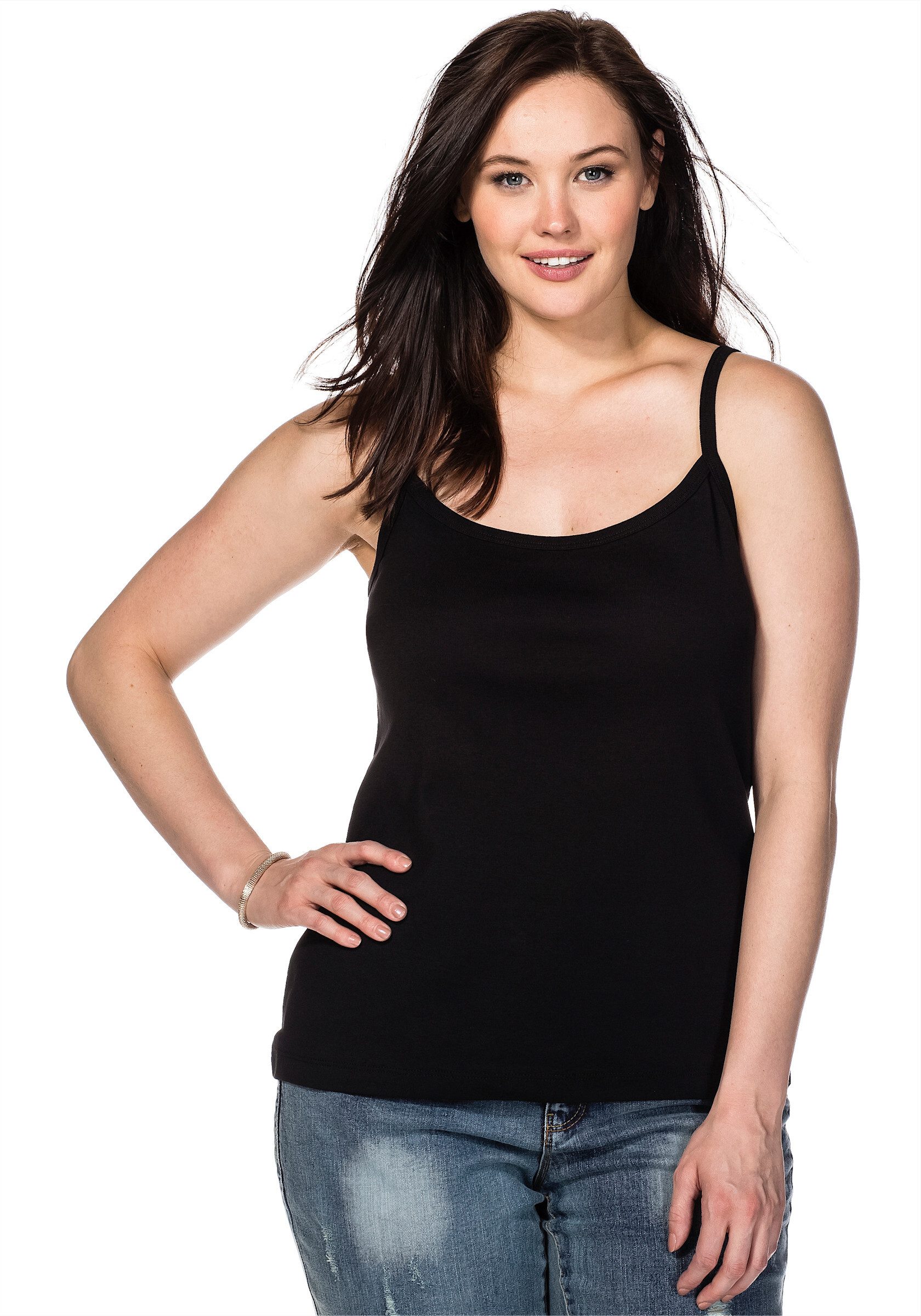 Sheego Shirttop Spaghettitop . günstig online kaufen