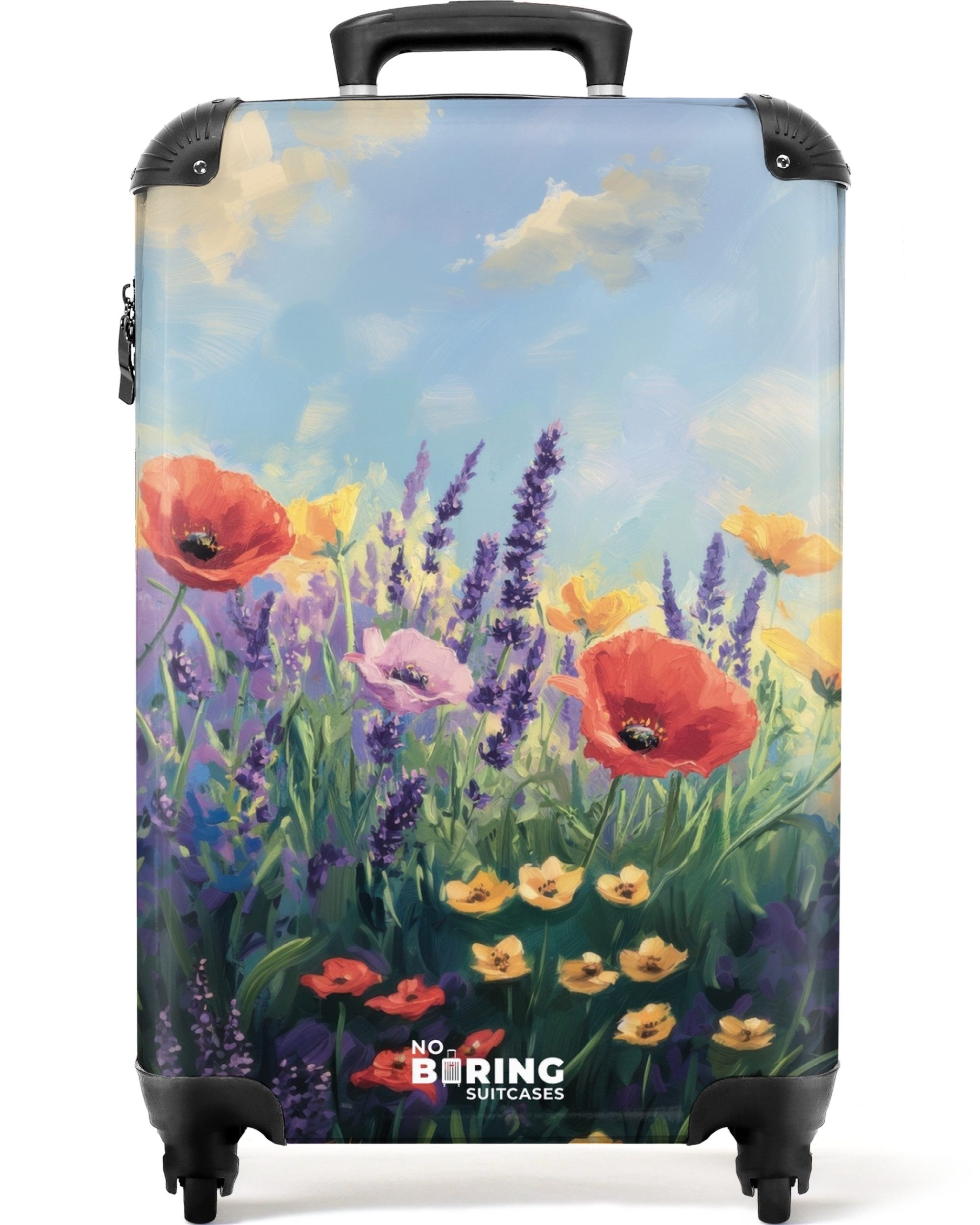 NoBoringSuitcases.com© Hartschalen-Trolley Blumenfeld mit Lavendel unter günstig online kaufen