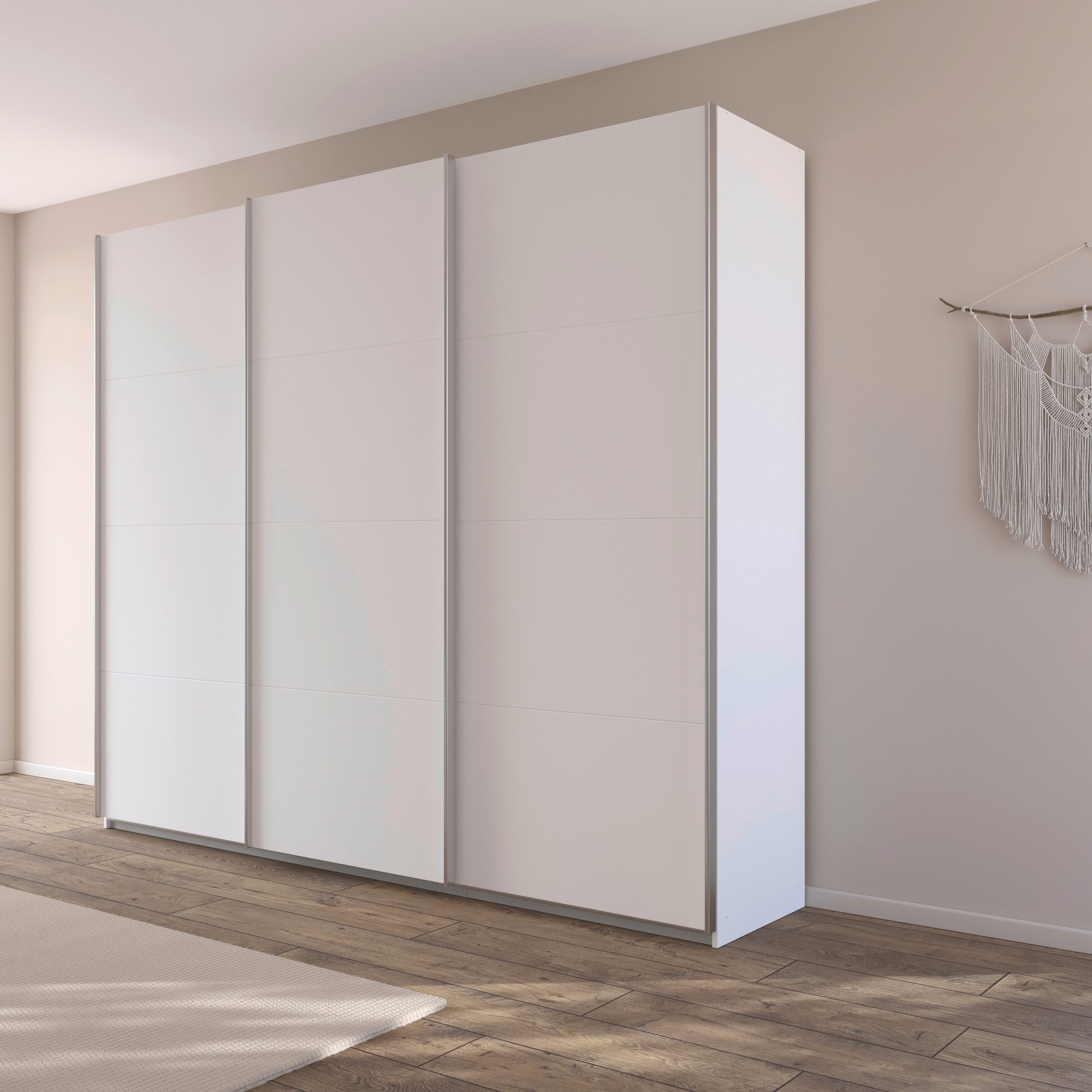 OTTO home Schwebetürenschrank Kleiderschrank Schrank Garderobe AGORDO mit Dekor- oder Hochglanzfront (Breiten 203/271/315/360 cm in drei Griff-Farben - NEU: Farbe SCHWARZ) durchdachte Innenausstattung, in 4 Breiten und 2 Höhen MADE IN GERMANY