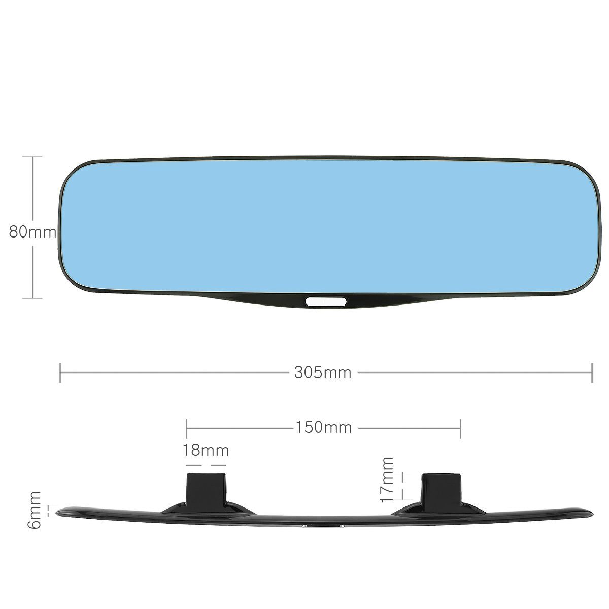 MidGard Autospiegel Panorama Rückspiegel blendfrei, Blendschutz