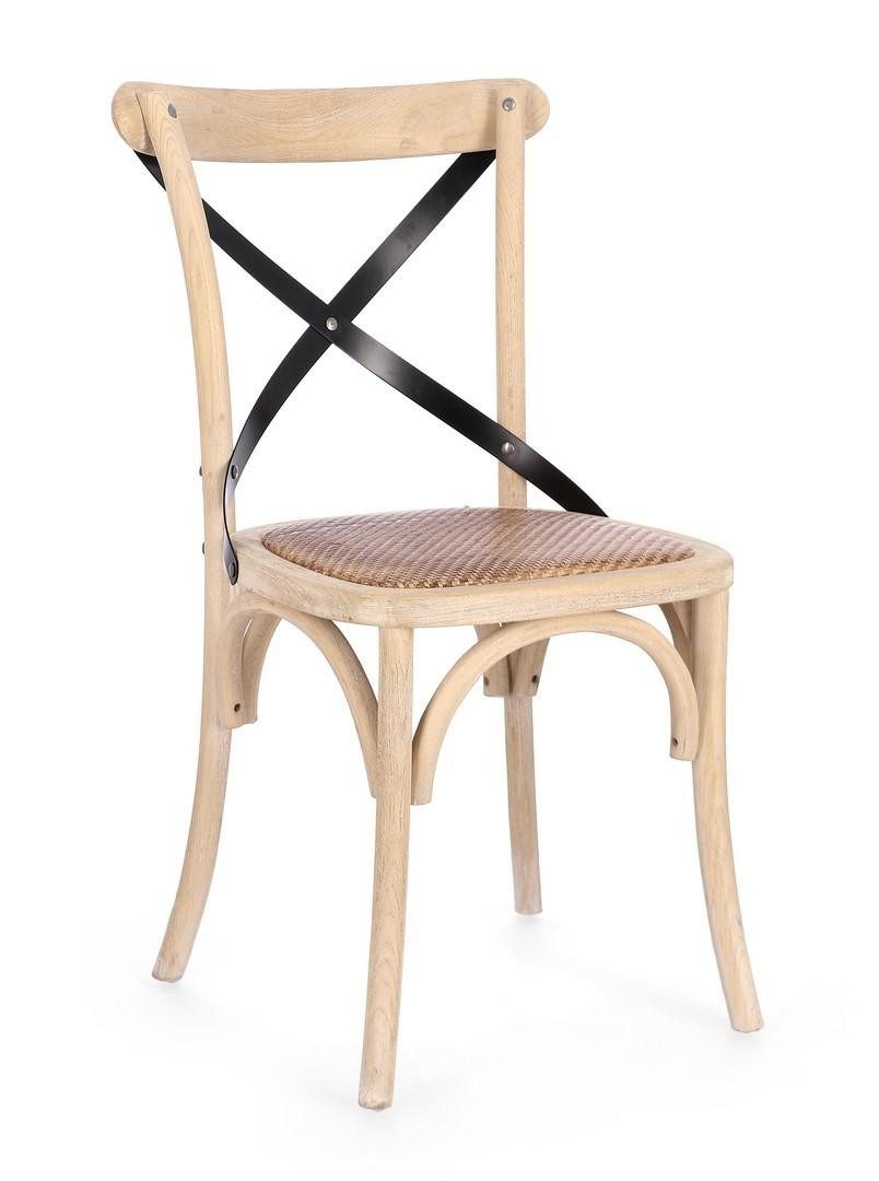 Natur24 Esszimmerstuhl Esszimmerstuhl aus Ulmeholz Wash