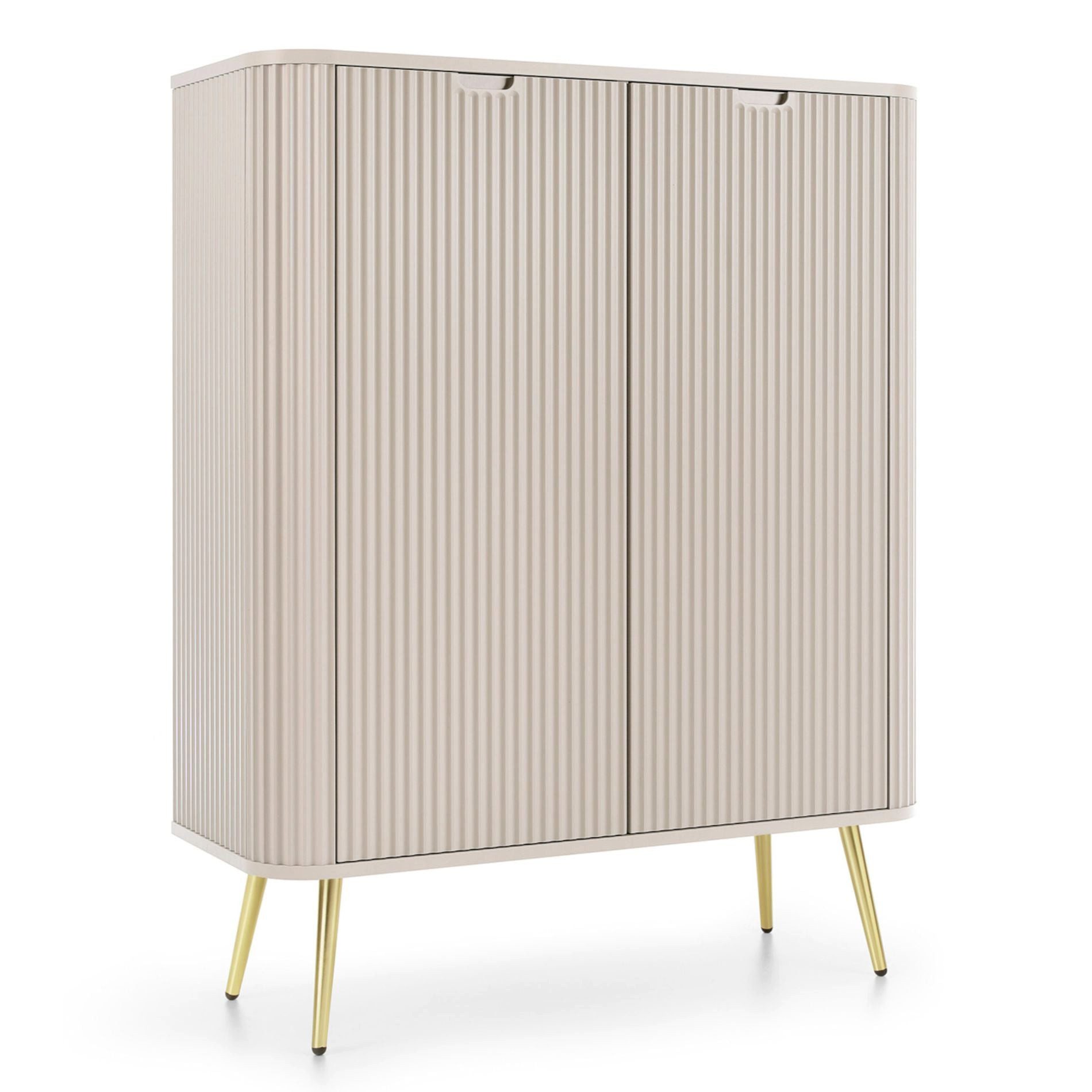 Selsey Highboard ZOVA, Wohnzimmerschrank 2-türig mit 6 Fächern, 103 cm