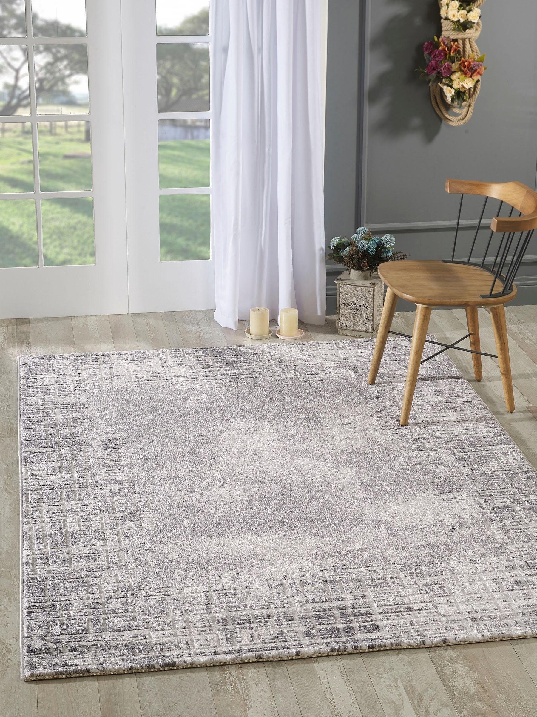 Sanat Teppich Harmony 3210, auch als Läufer, rechteckig, Höhe: 12 mm, Wohnzimmer, Kurzflor, modern, Bordüre, Schlafzimmer