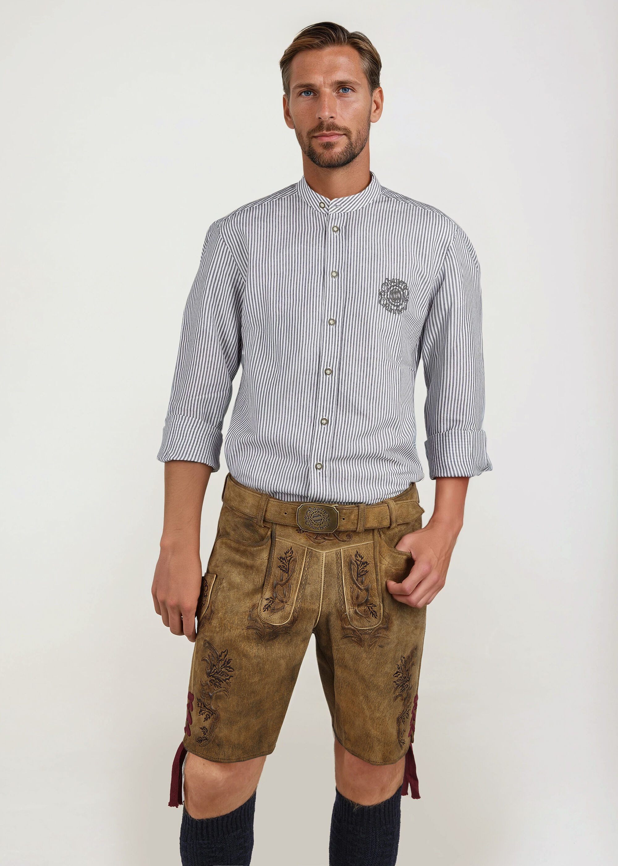 Spieth & Wensky Trachtenhemd FCB-Gerold-Hemd LA mit Bruststickerei günstig online kaufen