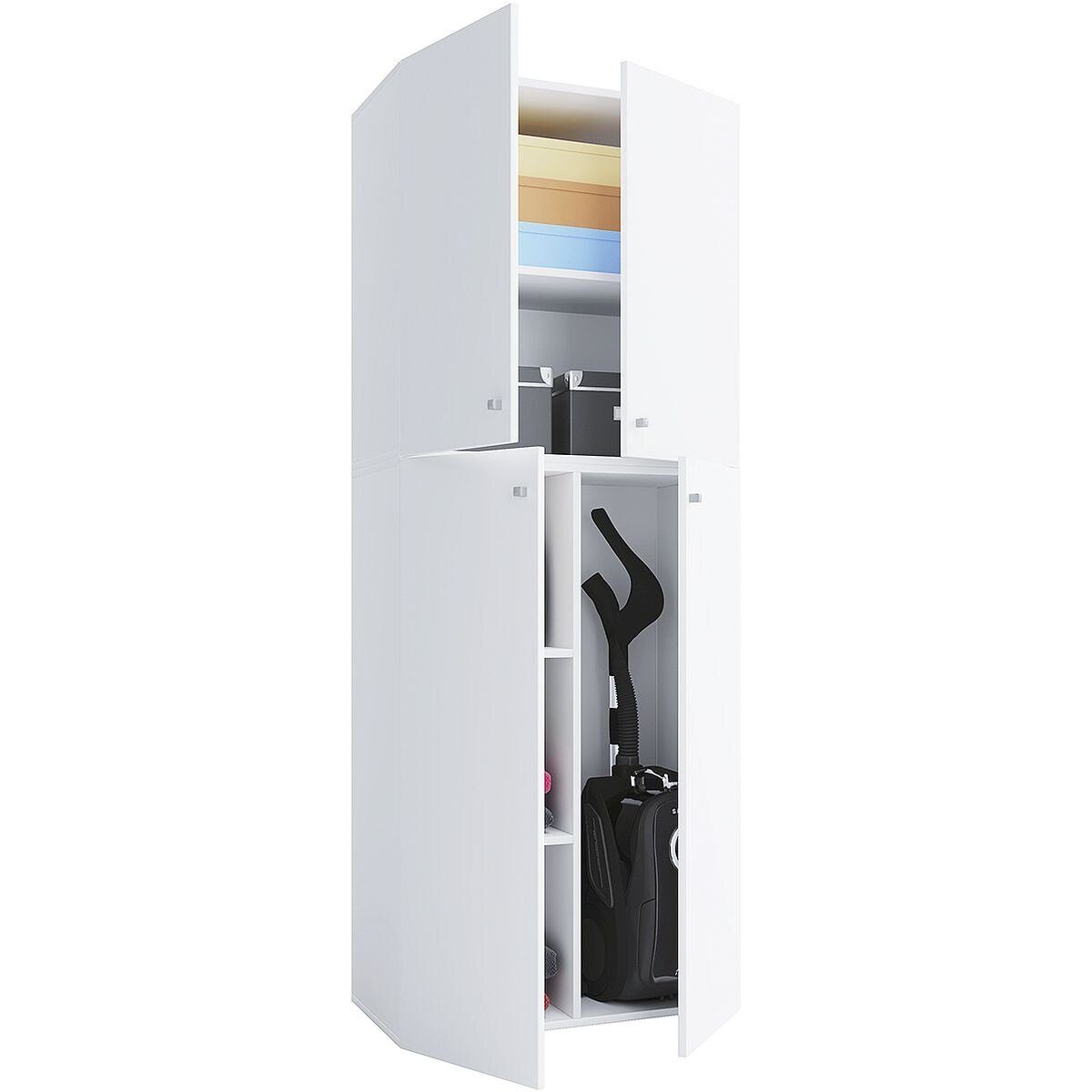 VCM Mehrzweckschrank Holz Besenschrank Staubsauger Putzschrank Lona günstig online kaufen