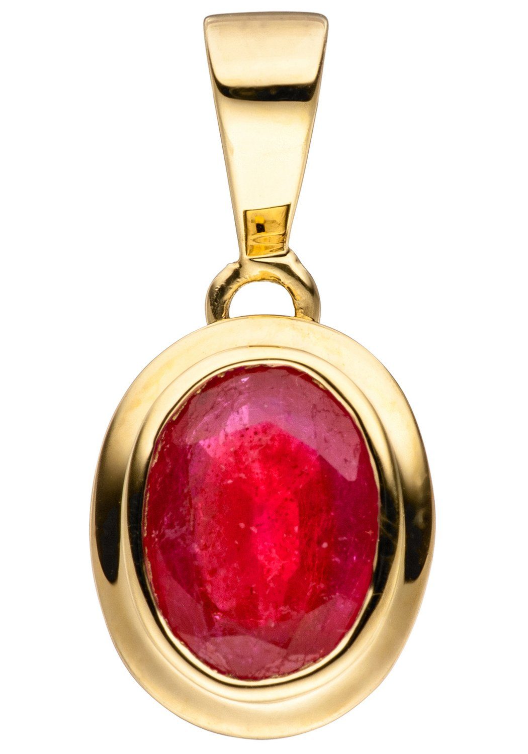 JOBO Kettenanhänger Anhänger oval, 585 Gold günstig online kaufen