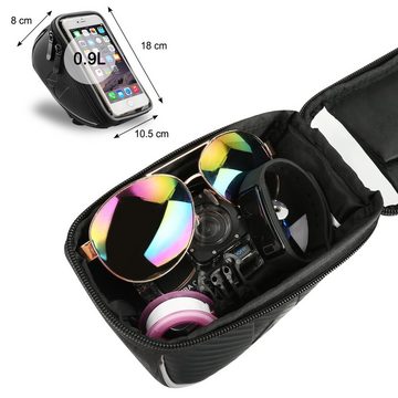 Wozinsky Fahrradtasche Fahrradtasche Rahmentasche Oberrohrtasche Handyhalterung Touchschirm