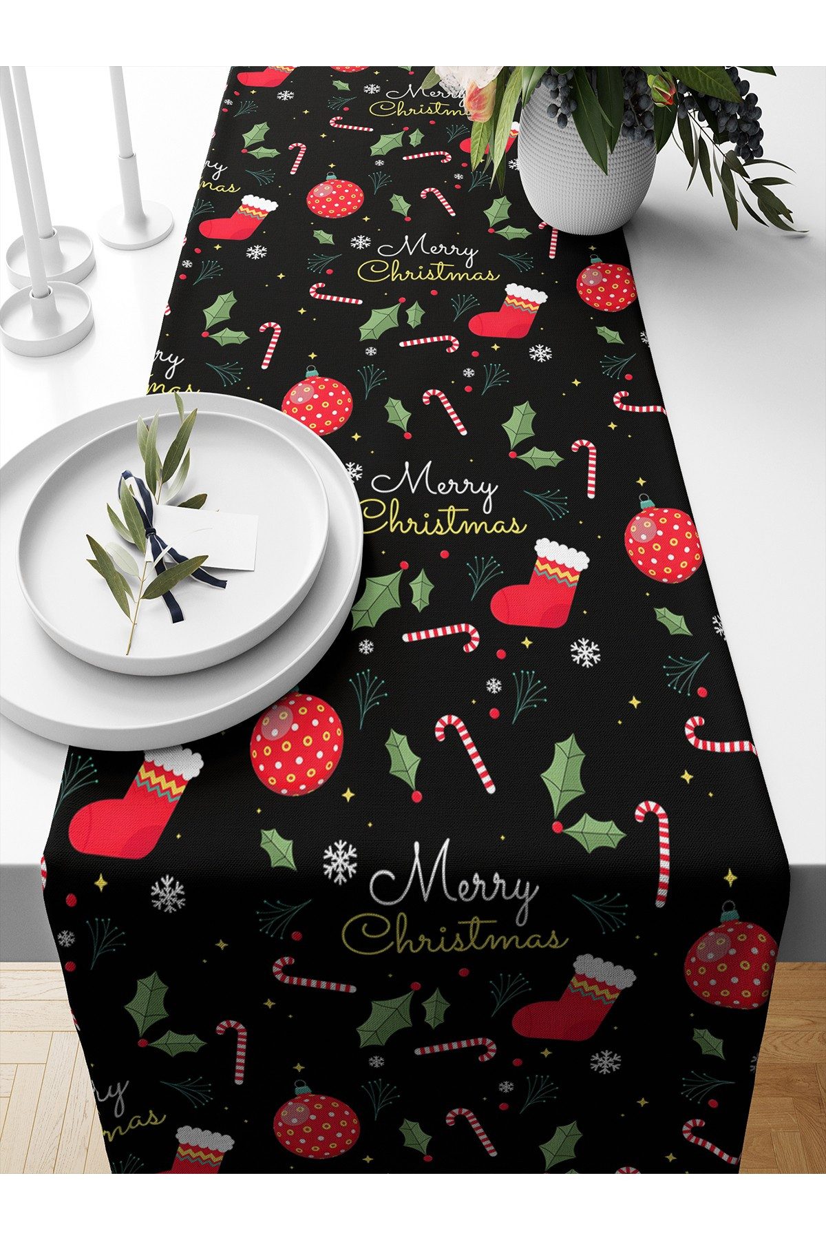 L'Essentiel Maison Tischläufer Weihnachten (1-tlg), Weihnachtsmotiv, 40 x 135 cm, 100 % Polyester