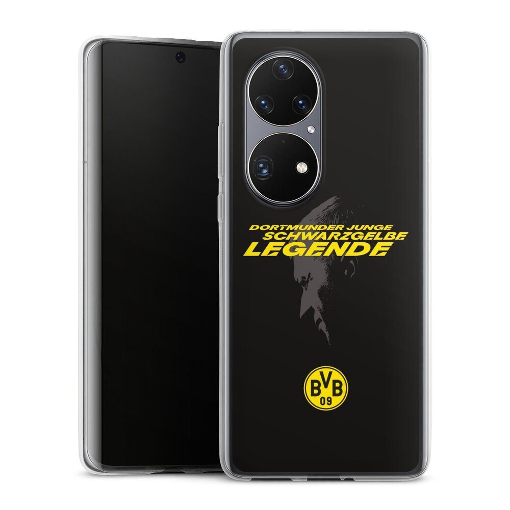 DeinDesign Handyhülle Marco Reus Borussia Dortmund BVB Danke Marco Schwarzgelbe Legende, Huawei P50 Pro Silikon Hülle Bumper Case Handy Schutzhülle