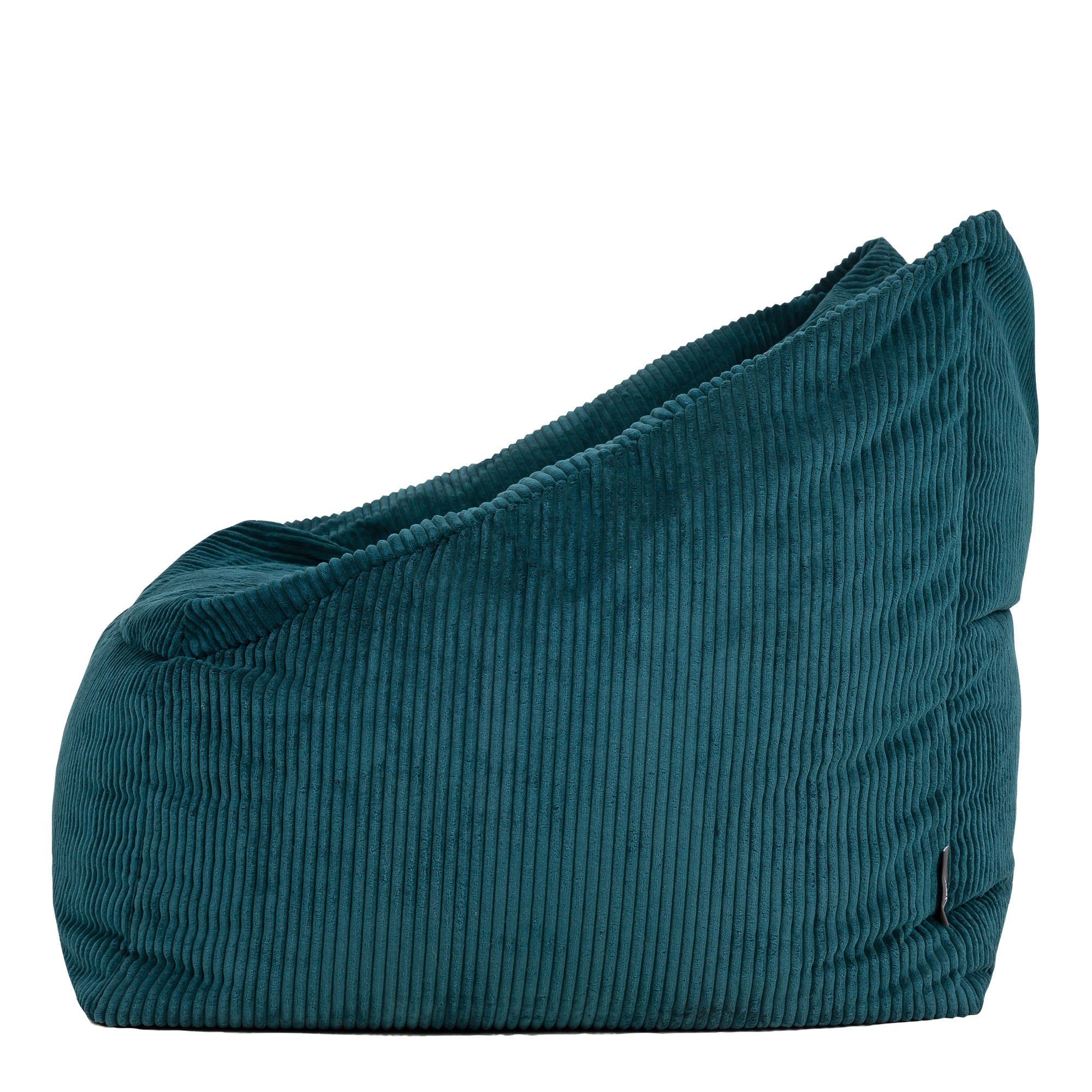 Cord blaugrün aus Sitzsack Sitzsack icon Riesen „Morgan“ Sessel