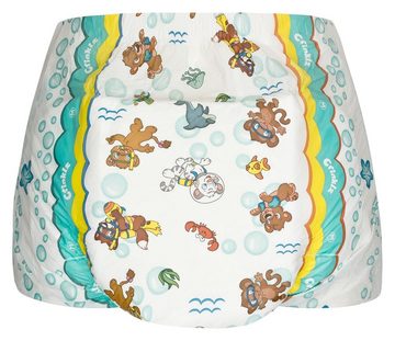 Crinklz Windeln Crinklz Aquanaut - M (75-110 cm) (15-St., Windeln mit Folie und Tauchermotiven)