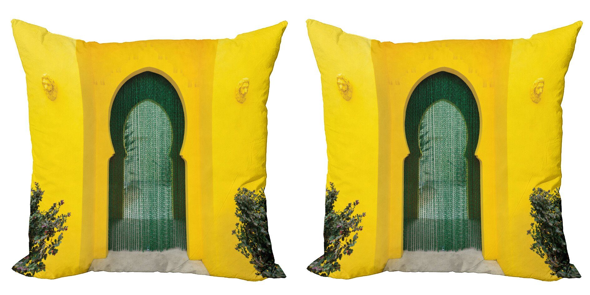 Kissenbezüge Modern Accent Doppelseitiger Digitaldruck, Abakuhaus (2 Stück), marokkanisch Old Eastern Gebäude