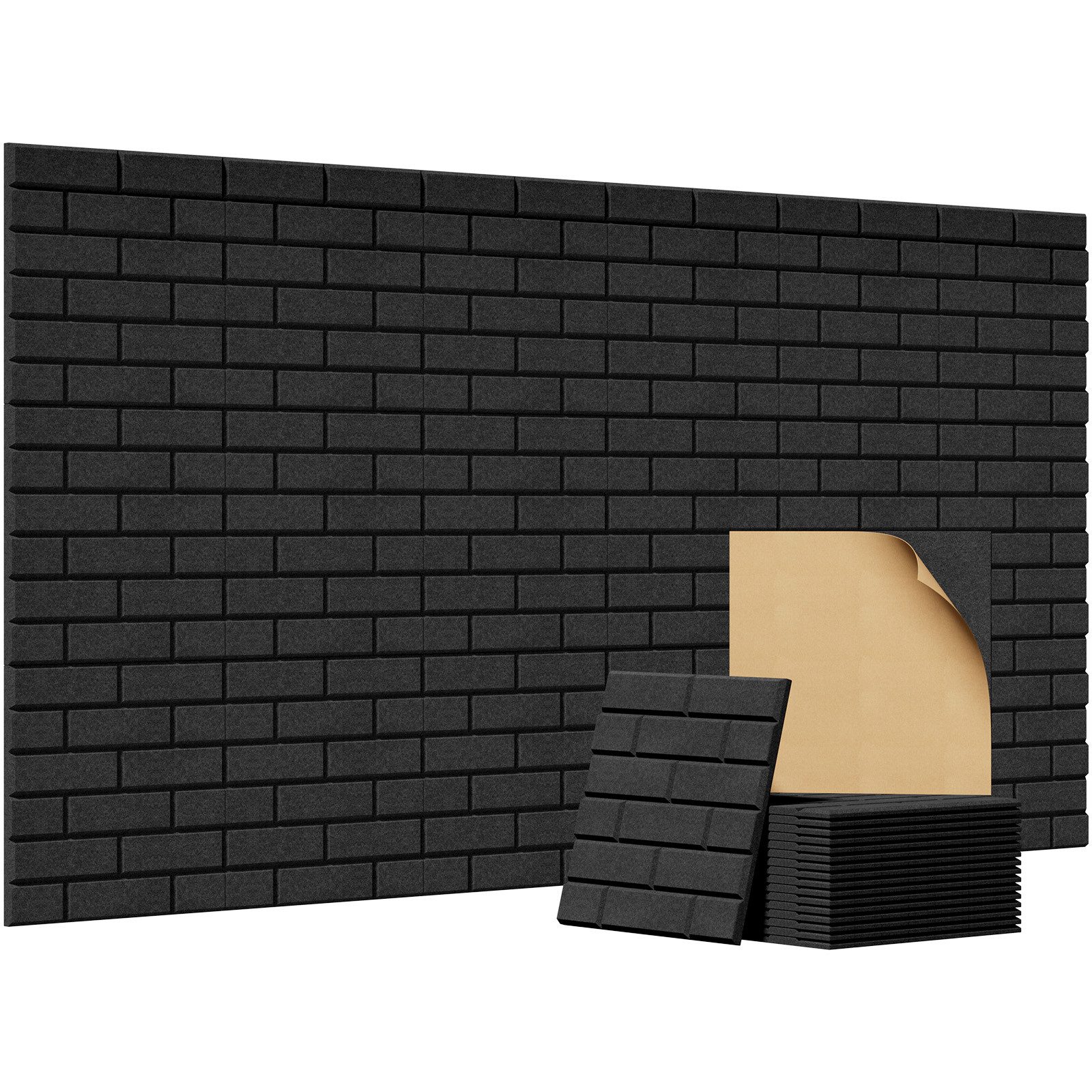 TONOR Akustikplatte Akustikpaneele selbstklebend, Schalldämmung Schallschutzplatten