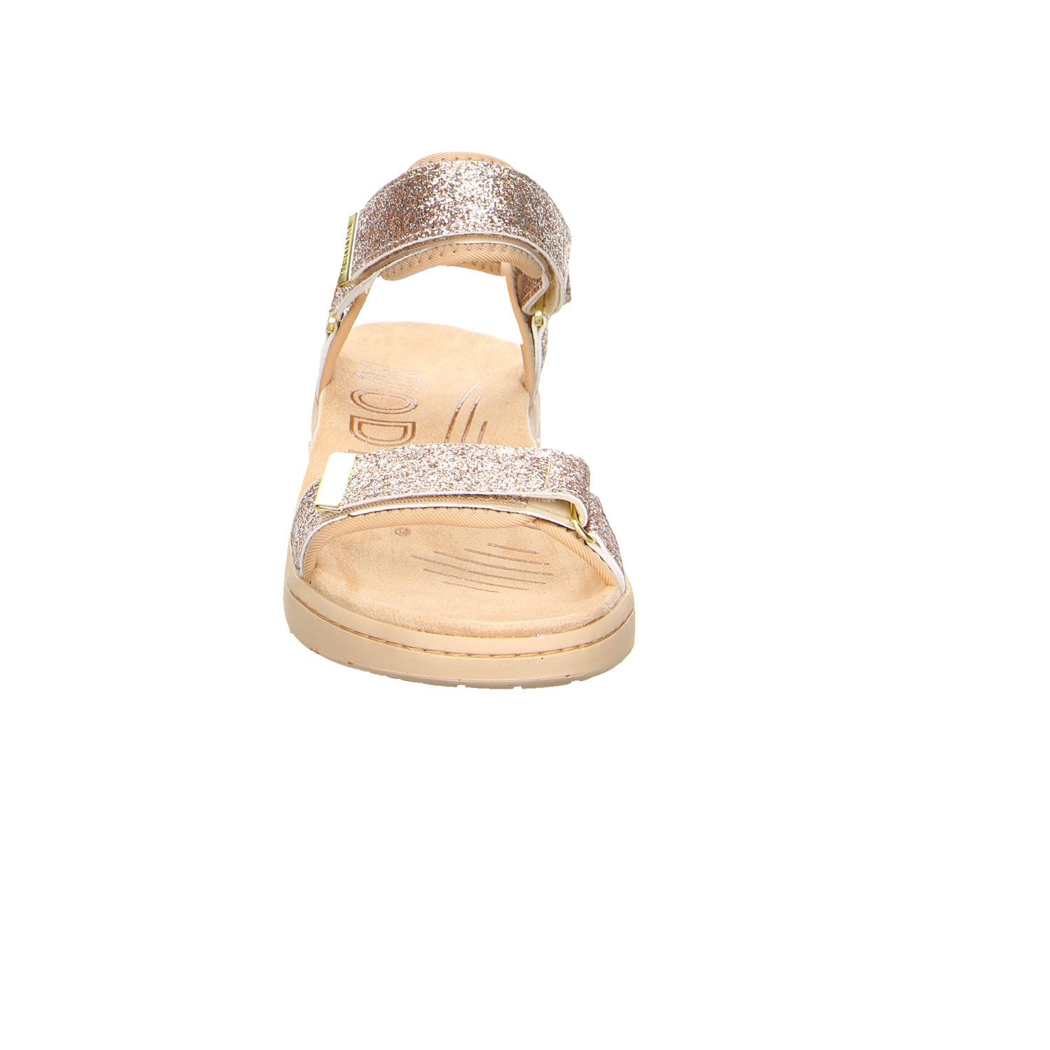WODEN Woden Line Glitter Metallic, Glanzleder Sandale braun Sandale