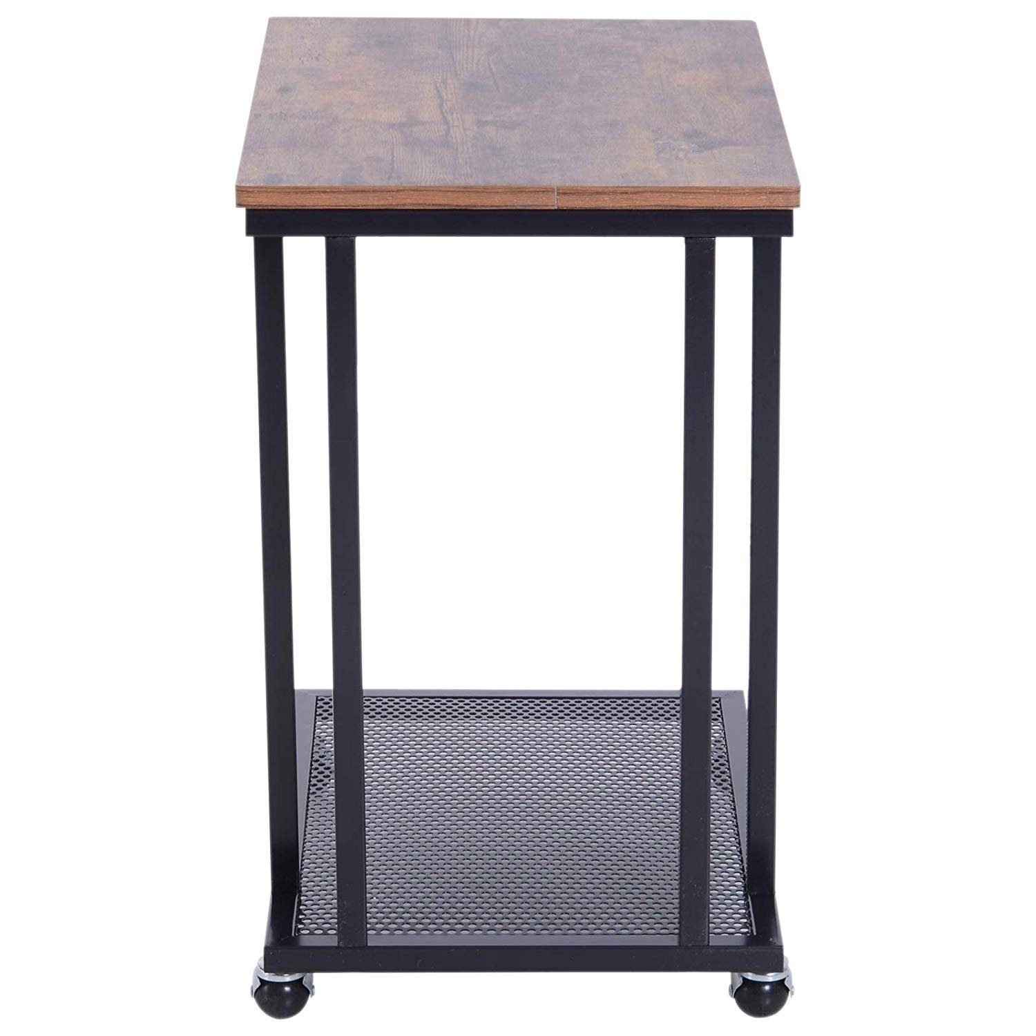 HOMCOM Beistelltisch Rollbarer Beistelltisch in C-Form – Bild 4 von 5