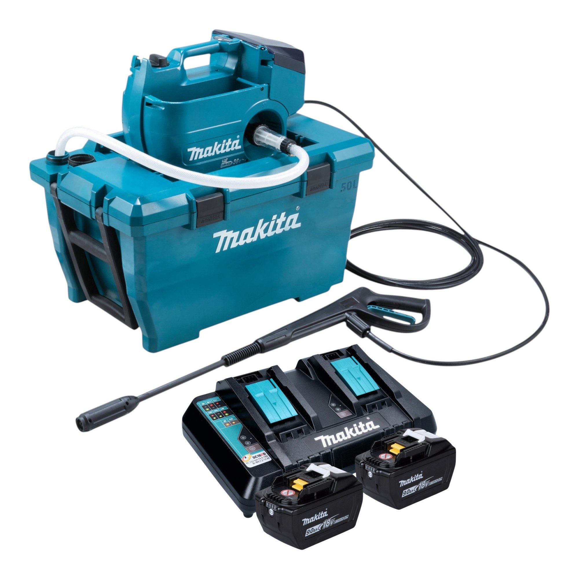 Makita Hochdruckreiniger DHW 080 ZK Akku Hochdruckreiniger 36 V (2x 18 V) 80 bar 380 l/h