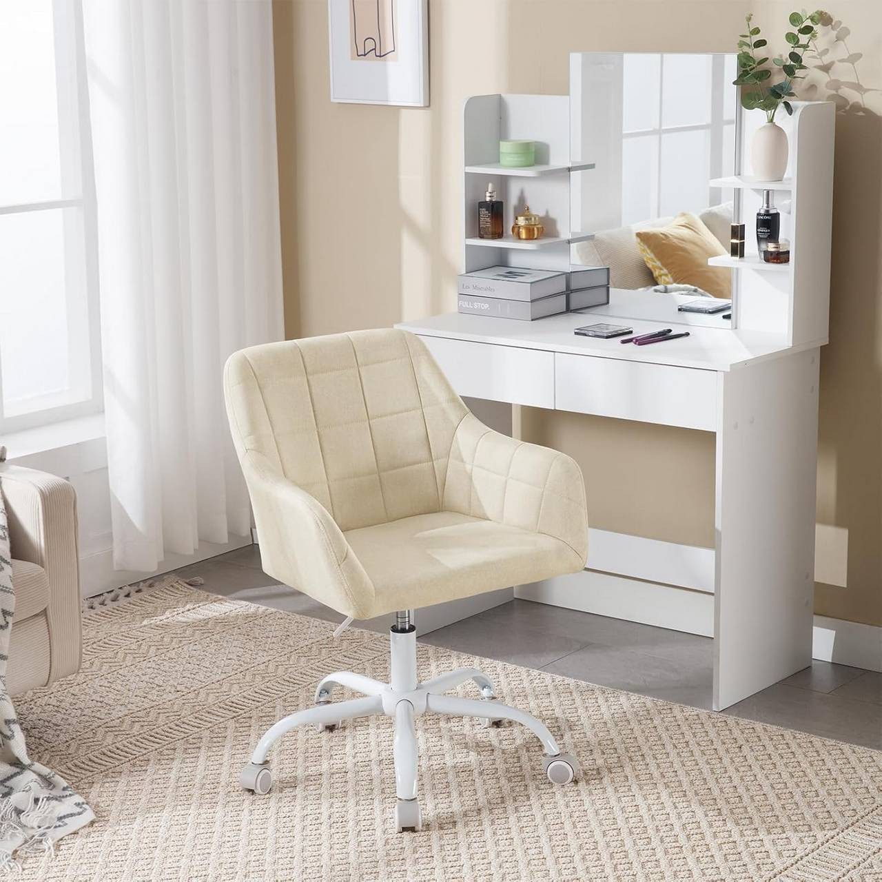 Woltu Bürostuhl (1 St), Schreibtischstuhl drehbar, Schminktisch Stuhl, ergo günstig online kaufen