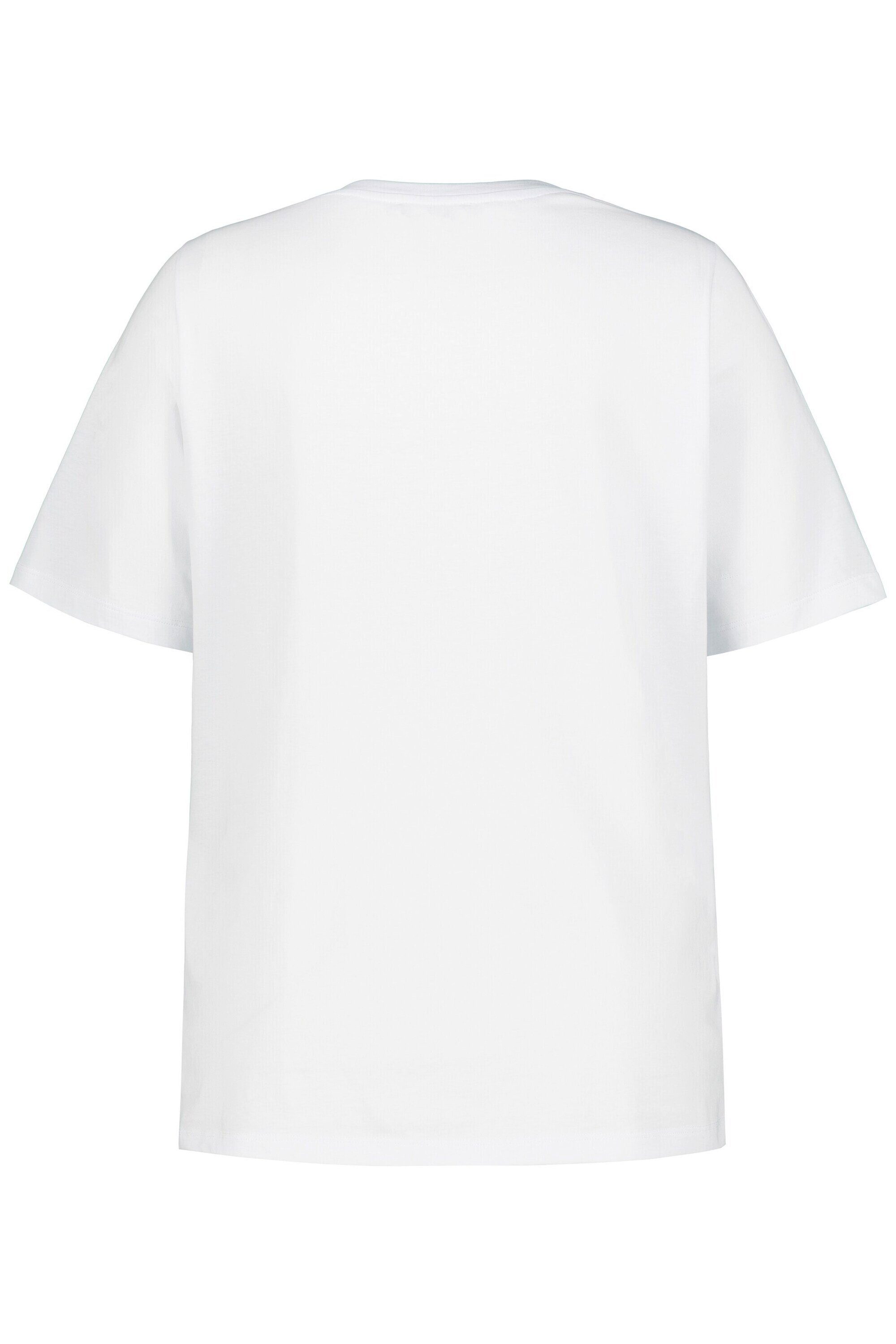 schneeweiß (1-tlg) Plain/ohne Ulla Details T-Shirt Popken