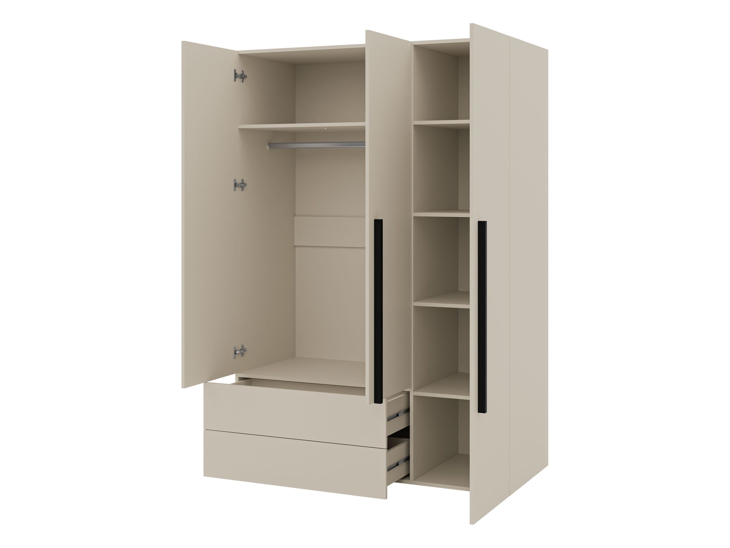 MIRJAN24 Jugendzimmer-Set Lorin I, (Komplettes 7er-Set), Kleiderstange, Lattenrost aus Sperrholz