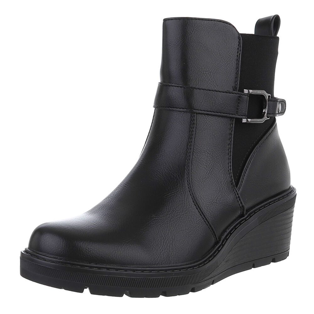 Ital-Design Damen Freizeit Keilstiefelette (88577500) Keilabsatz/Wedge Stie günstig online kaufen