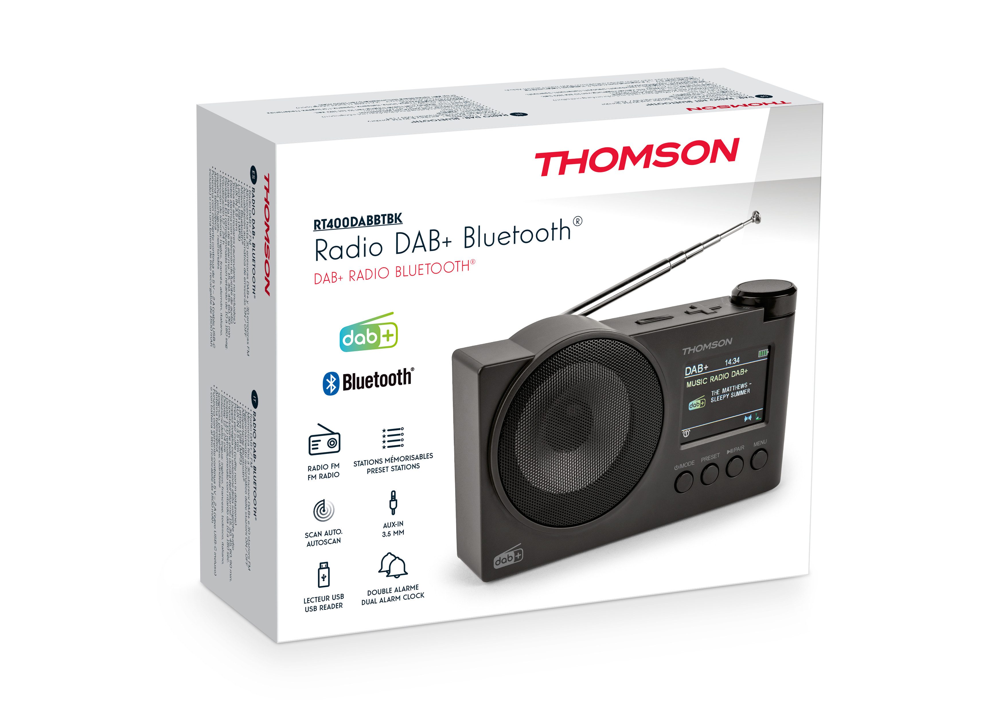 Thomson Radiowecker Thomson Radio RT400DABBTBK