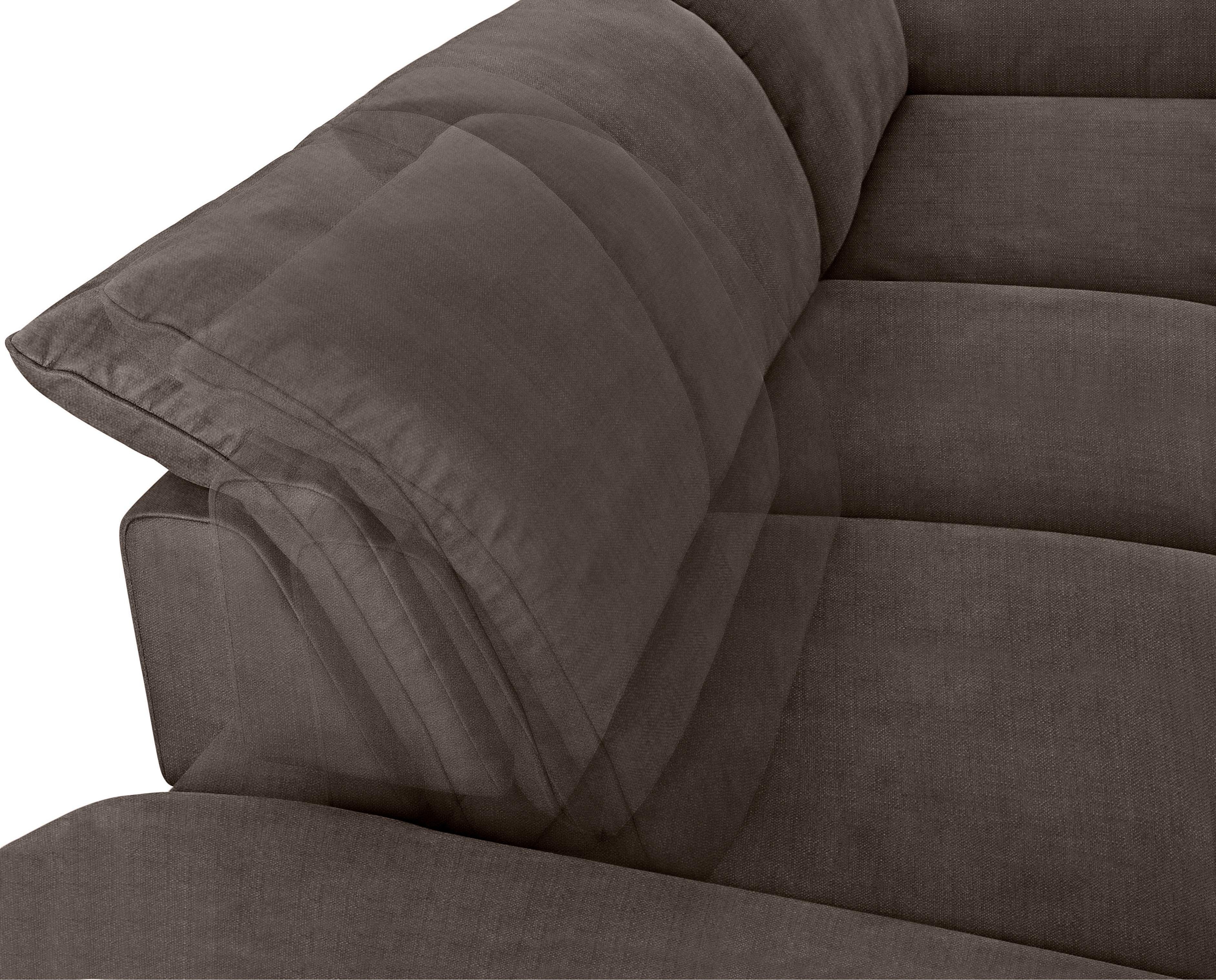 340 W.SCHILLIG cm silber enjoy&MORE, Füße Sitztiefenverstellung, Ecksofa mit Breite matt,
