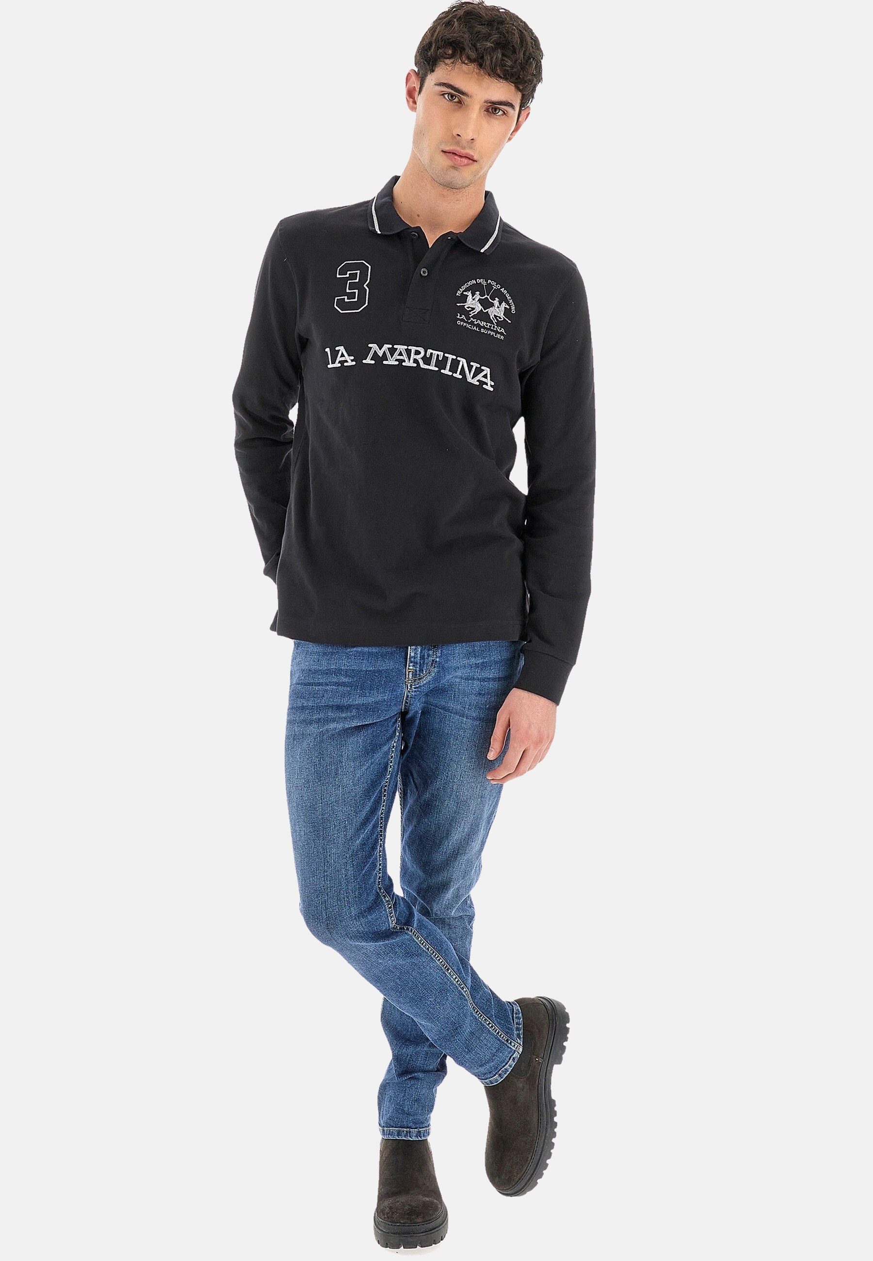 La Martina Poloshirt Shirt Langarm-Poloshirt regular fit Urbe mit (1-tlg., 1)