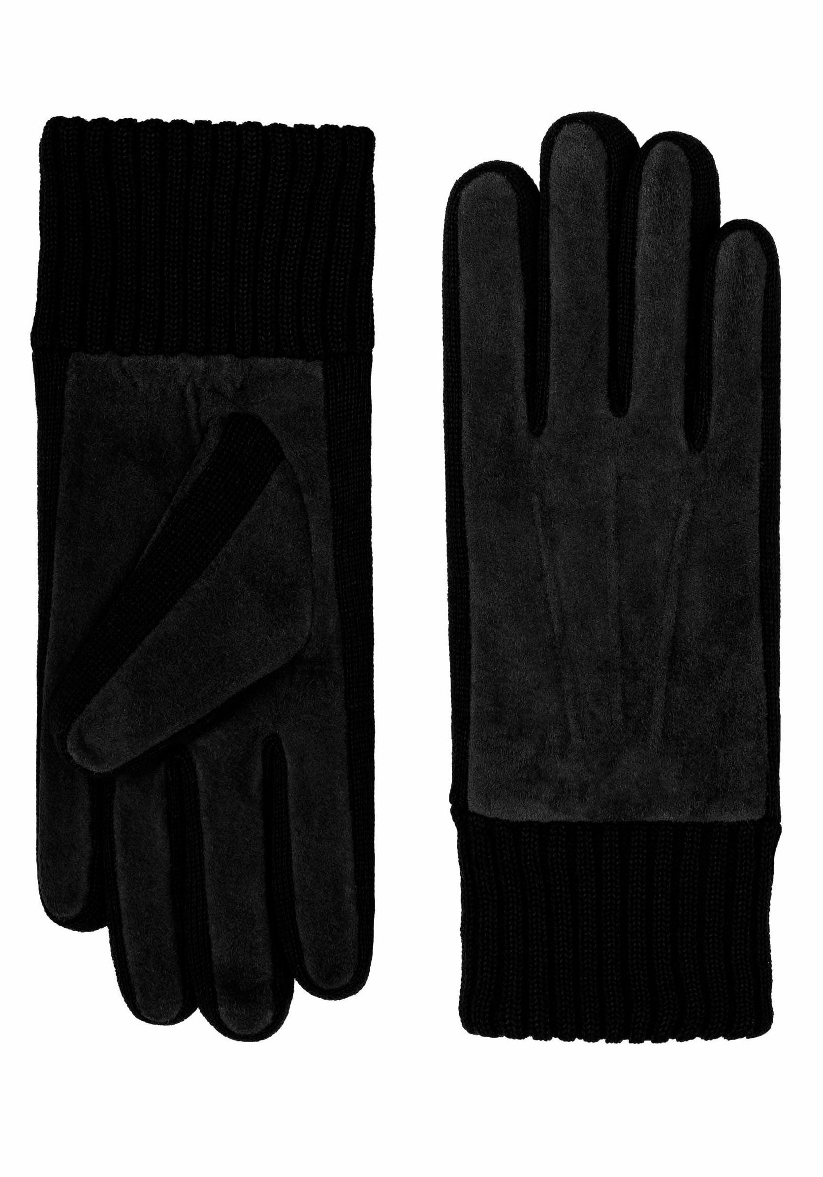 Woll-Anteil black Lederhandschuhe mit KESSLER Liv