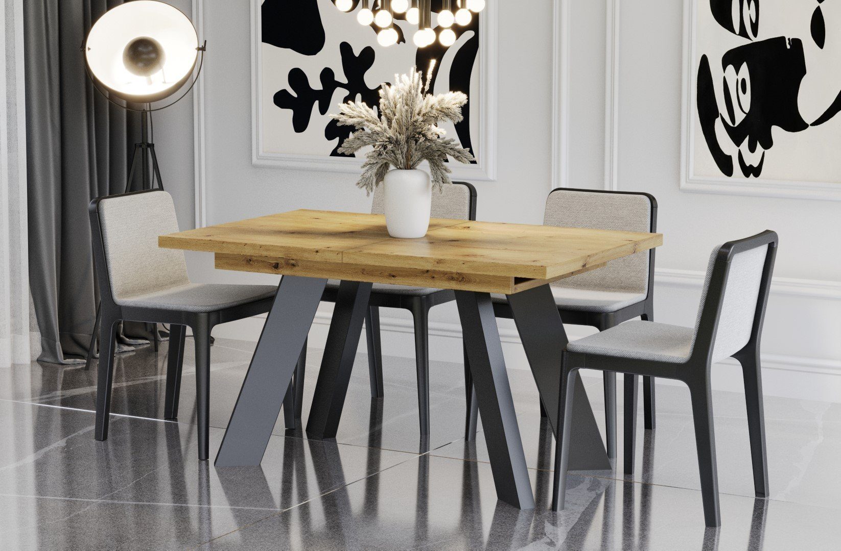 Endo-Moebel Esstisch Como Esstisch 130–210cm ausziehbar für 8 Personen, Tis günstig online kaufen