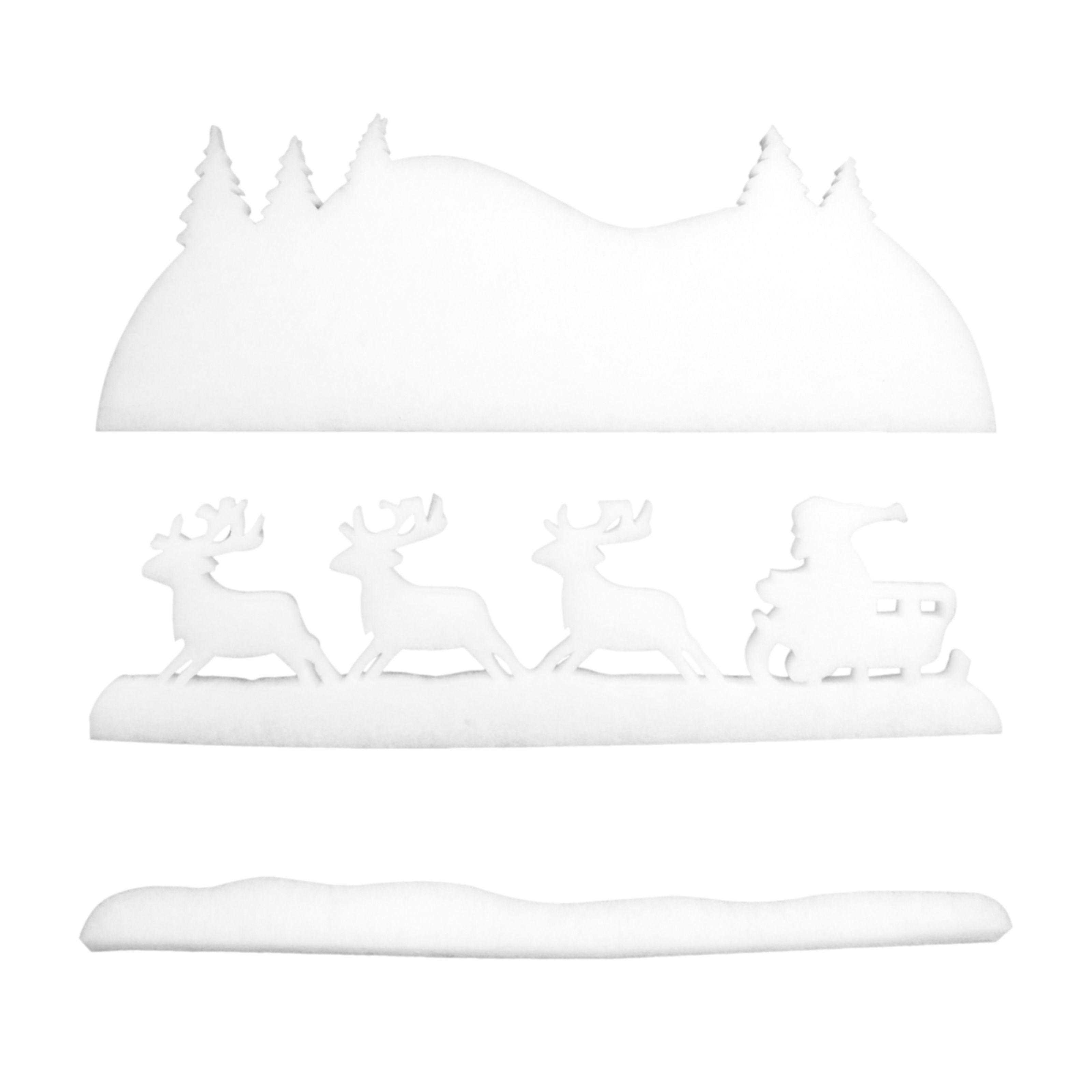 EUROPALMS Weihnachtsfigur (Deko und Меблі, Weihnachtsdeko), Winterlandschaft aus Schneematte - Weihnachtsdeko