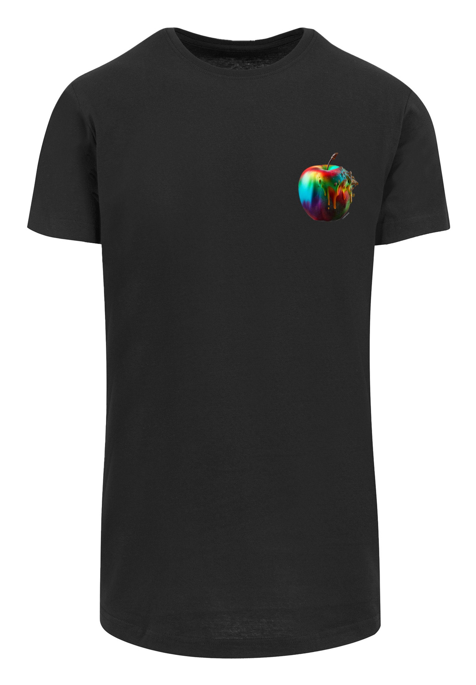 Apple Rainbow T-Shirt - schwarz Print F4NT4STIC Colorfood Collection