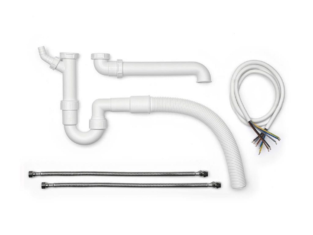 Naber Ab- und Überlaufgarnitur Siphon Montage Set-2, 5-teilig 1050028