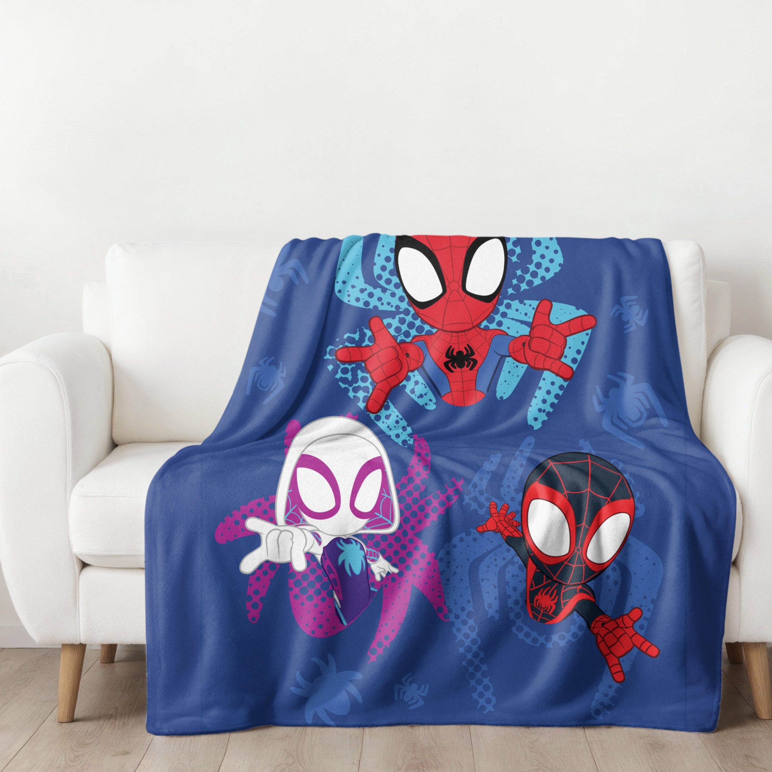 Wolldecke Spidey & Friends 130x170 cm, Sofadecke für Kinder und Teenager, M günstig online kaufen