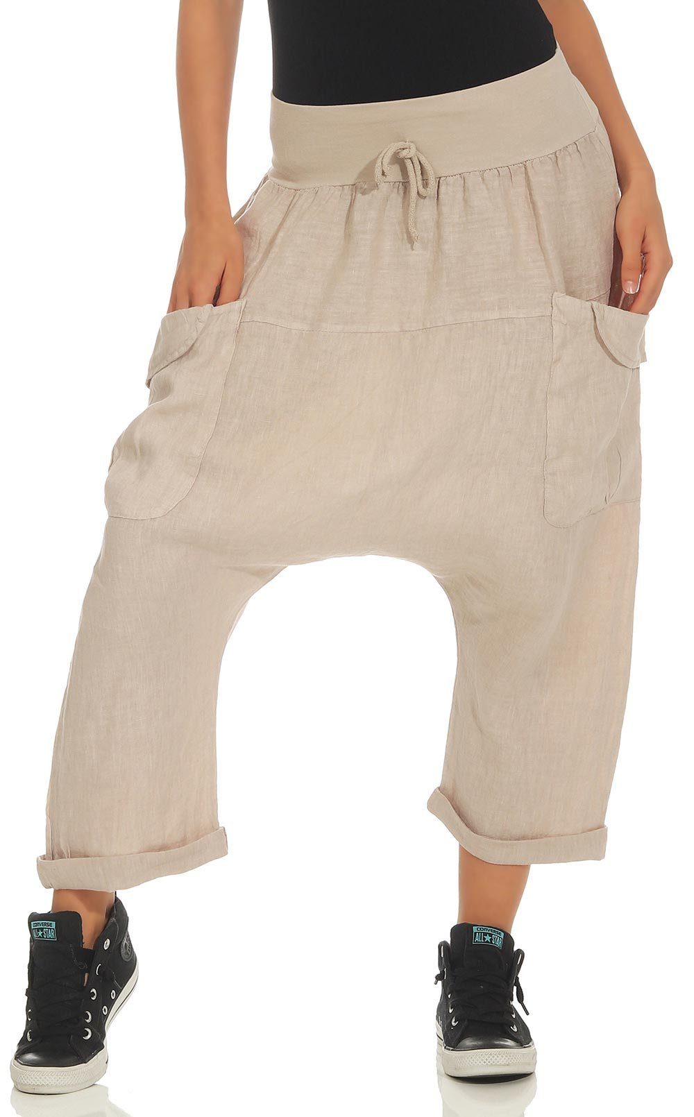 malito more than fashion Leinenhose 6285 Pumphose aus Leinen