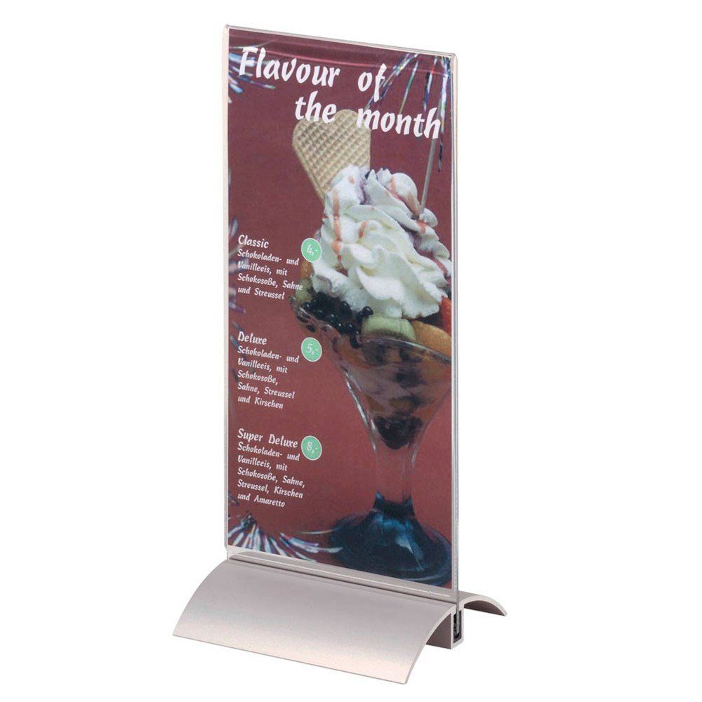 DURABLE Hinweisschild 1 Tischaufsteller PRESENTER Acryl transparent 1/3 DIN A4, (1 St)